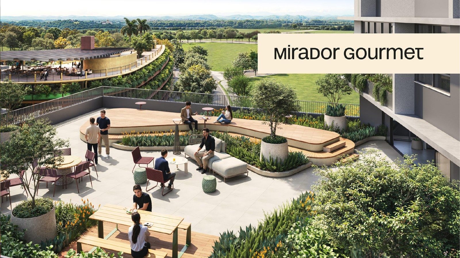 Perspectiva ilustrativa do Mirador Gourmet do Martim